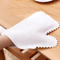 10pcs glove rag non disposable remove dust bamboo fiber household cleaning non woven fabric breathable scouring pad products new