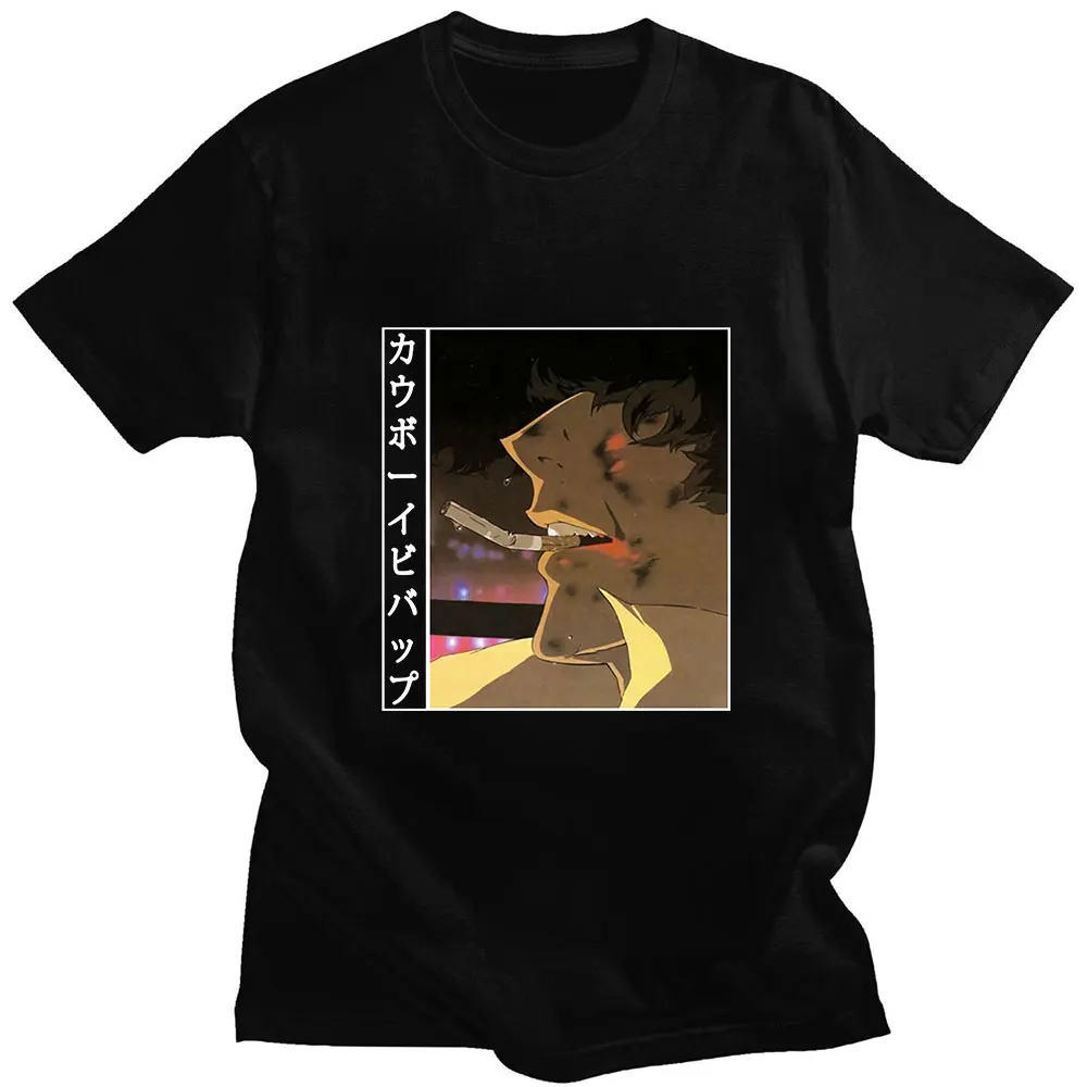 

Anime Cowboy Bebop Spiegel Spike2022 Popular Anime Prints Summer Short-sleeved Thin Cotton Casual Loose Sports Man T-shirt Tide