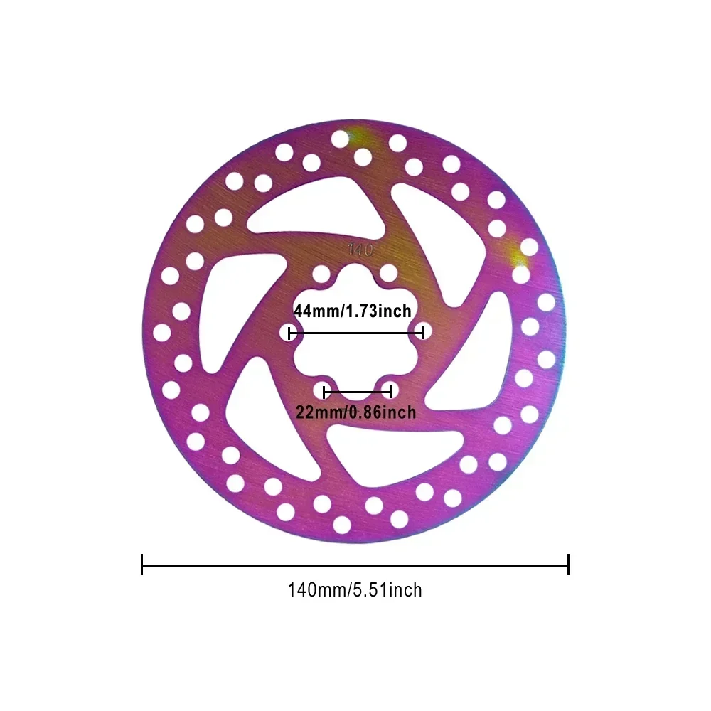 Ротор дискового тормоза с 6 отверстиями 140 мм разноцветный фиолетовый для