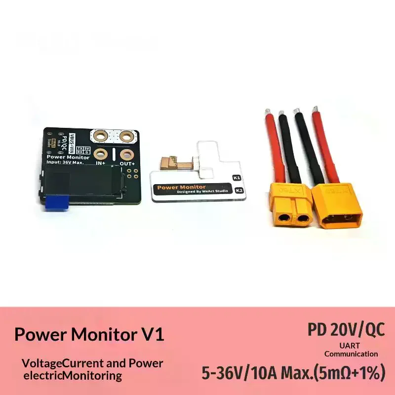 Модуль мониторинга мощности CNA1 Set 36V 10A Max с разъемом XT60, поддержка PD QC, для определения заряда аккумулятора RC дронов (art.: 3920db431ca58) - 3920db431ca58