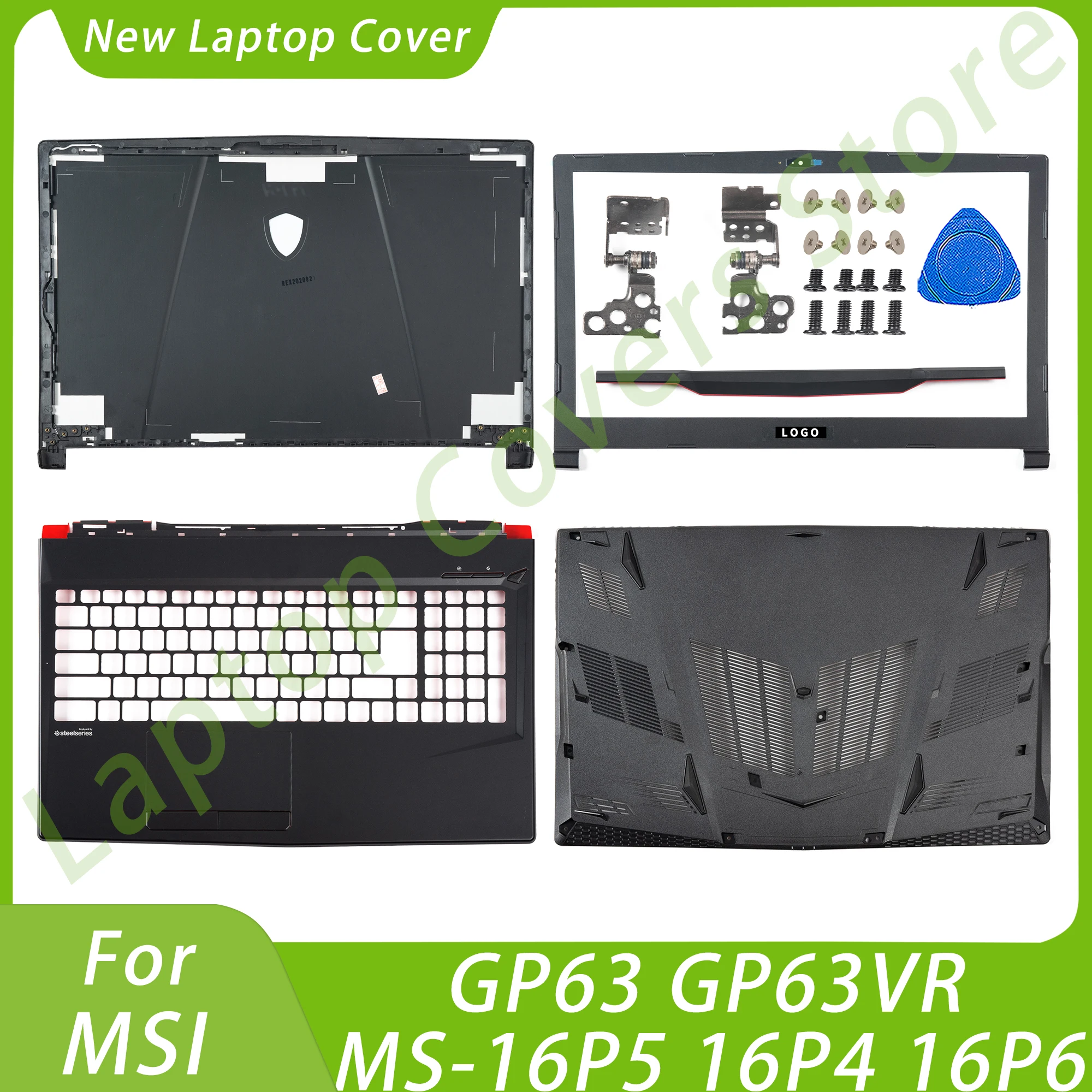 Деталь ноутбука для MSI GP63 GP63VR MS-16P5 16P4 16P 6, задняя крышка ЖК-дисплея, Упор для рук, Нижняя оболочка, верхняя оболочка для ноутбука, деталь для замены