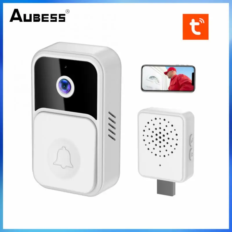 

Wireless Waterproof Smart Security Doorbell Tuya WiFi Rechargeable Doorbell Support Video Call Night Vision Real-Time Monitoring
