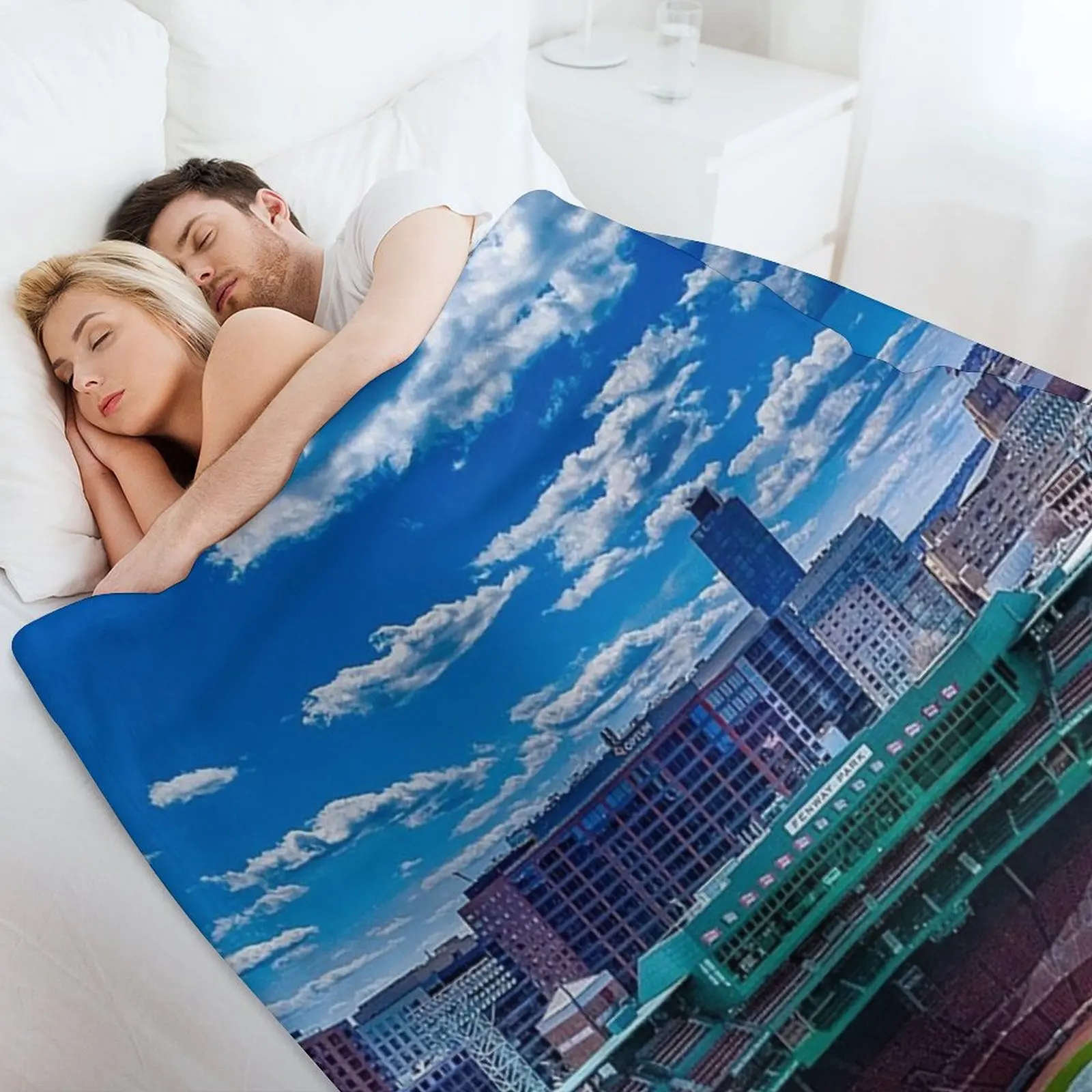 Fenway бейсбольный стадион Boston мячное поле вид на внешний Skyline 수чное одеяло тонкие