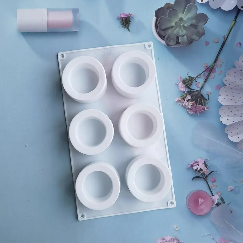 6-Link вогнутая чашка форма для торта силиконовая фотоформа выпечки печенья