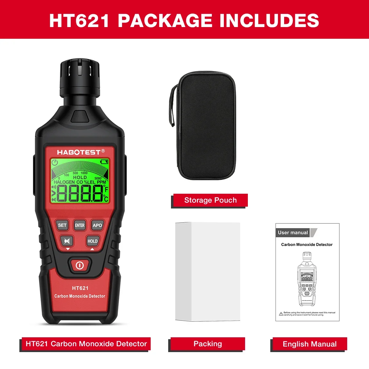 

HABOTEST HT621 Газоанализатор угарного газа