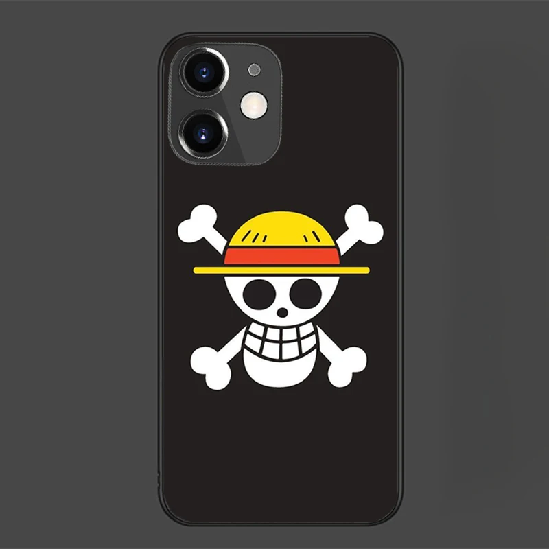 Black mobile phone cover One Piece For IPhone 11 7 8P X XR XS XS MAX 11 12pro 13 pro max 13 promax Cute Soft Shell Phone Case
