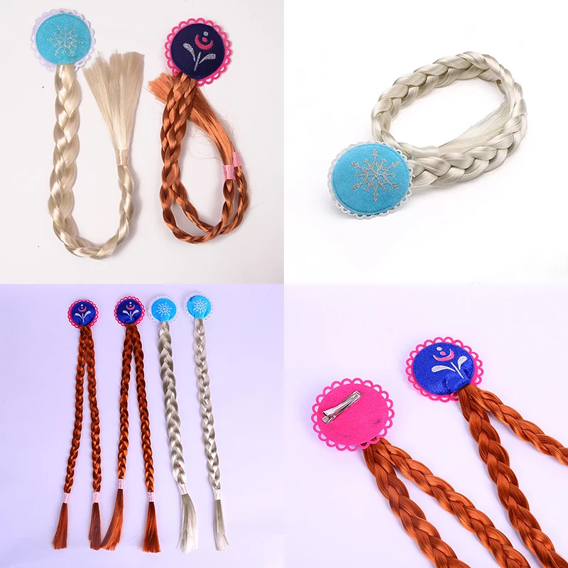 Парик для косплея принцессы девочек очаровательный с белыми и каштановыми