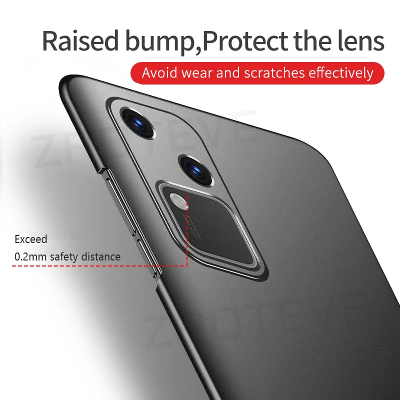 Тонкий жесткий матовый чехол для телефона VIVO V30 Pro V30Pro VivoV30Pro