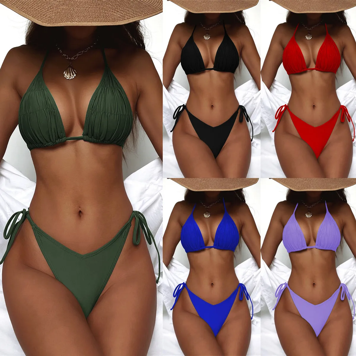

Swiming Suit Women Fashion Swimsuit Women Bikinis Set Classic Womens Swimsuits High Waist Sexy Bikini M