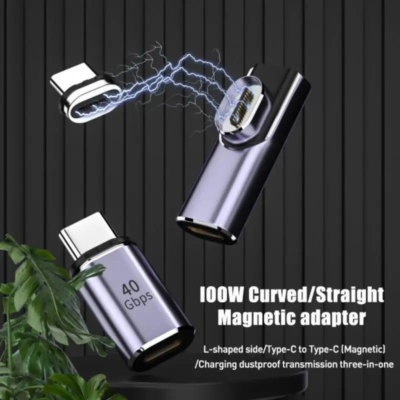 

USB4.0 PD 100W Fast Type-C Magnetic Charger Adapter 40Gbps Charging Magnet USB C To Type C Converter 24 Pins 8K@60Hz USB-C Cable