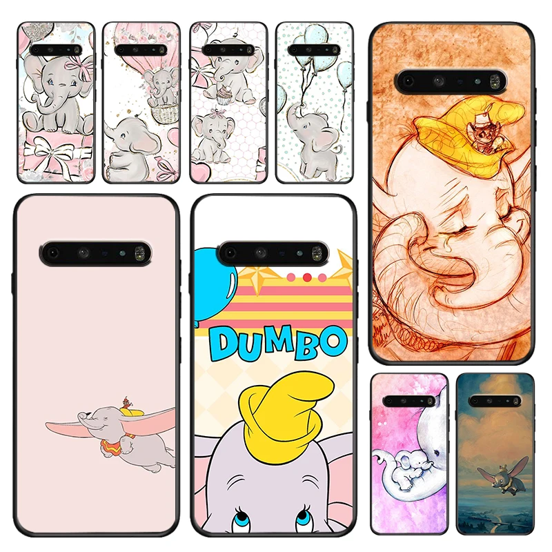 

Anime Dumbo Love Case For LG V50 V60 G8 ThinQ 5G K51S K41S K71 K61 Q60 V30 K92 K22 Soft TPU Black Phone Cover Capa