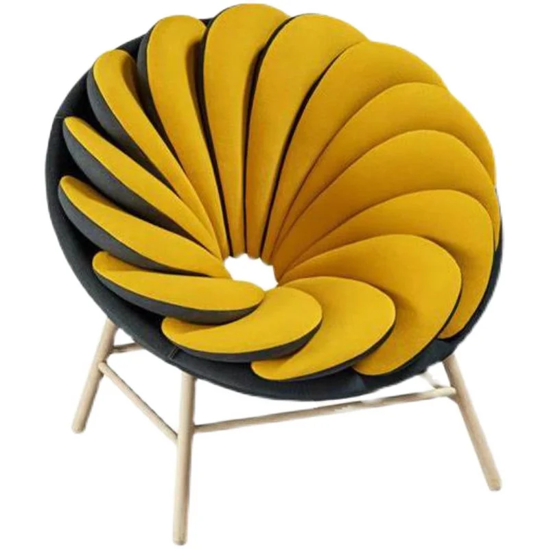 

Customized designer Nordic single person leisure chair, creative and personalized art, fiberglass shaped petal flower chair,