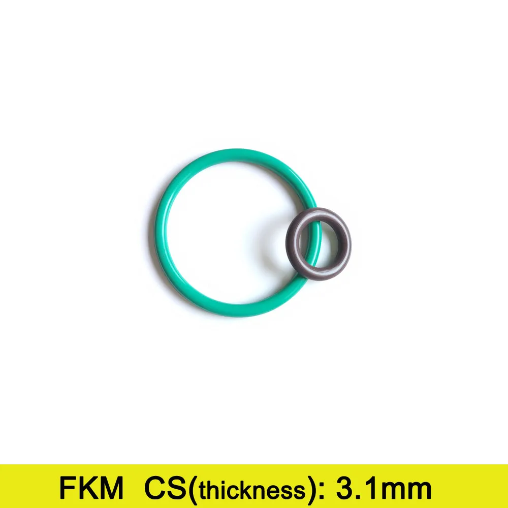 

FKM уплотнительное кольцо C/S 3,1 мм, резиновое уплотнительное кольцо Fruorine, прокладки OD10 ~ 300 мм, больше размеров, мойка, маслостойкость для автомобиля, машины