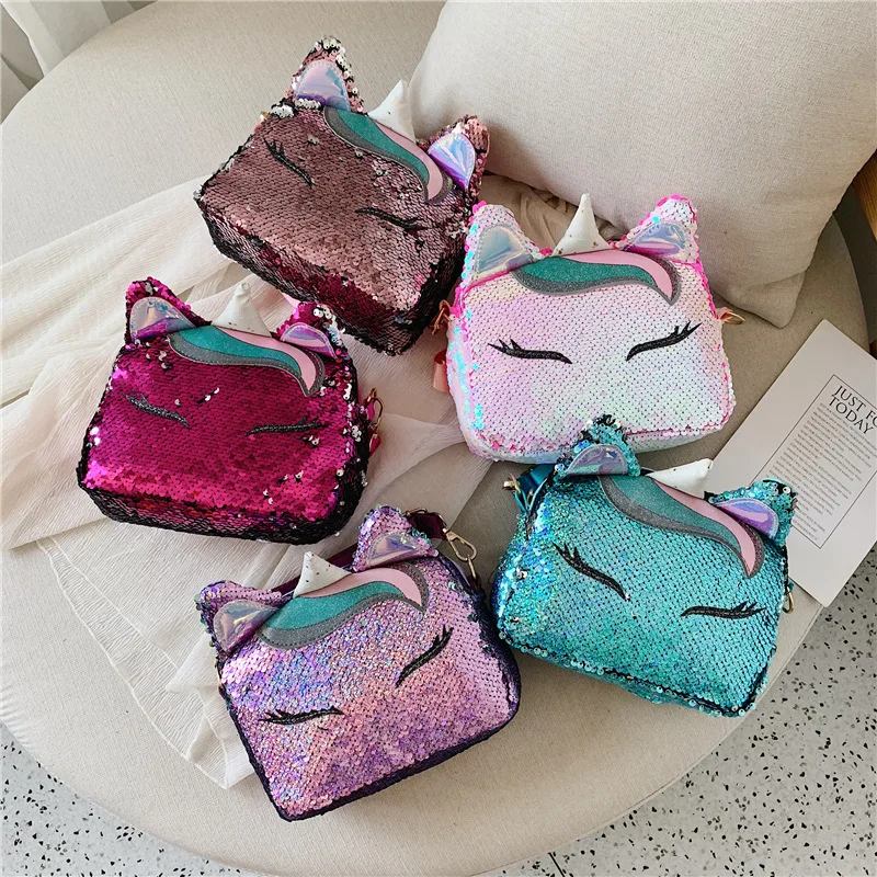 

Gilrs Shoulder Bag Cute Shinning Crossbody Bag Sequins Small Bags Korean Fashion All Match Adorable Women Bags