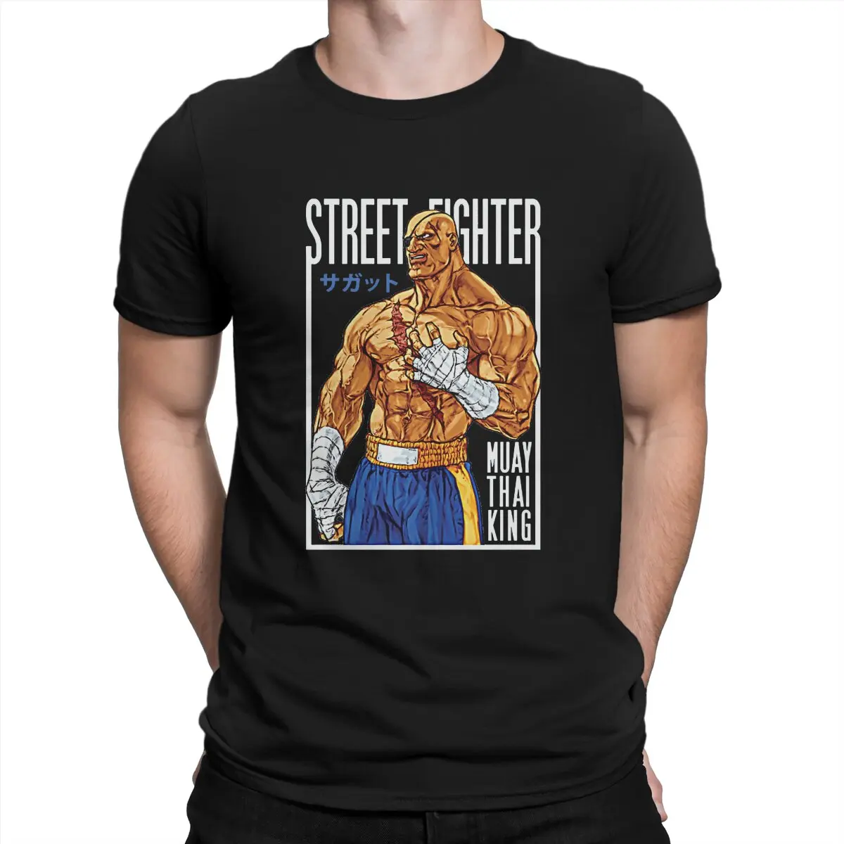 

Мужская футболка Sagat, уличные бойцы, топы с круглым вырезом, тканевая футболка, юмор, отличное качество, идея для подарка