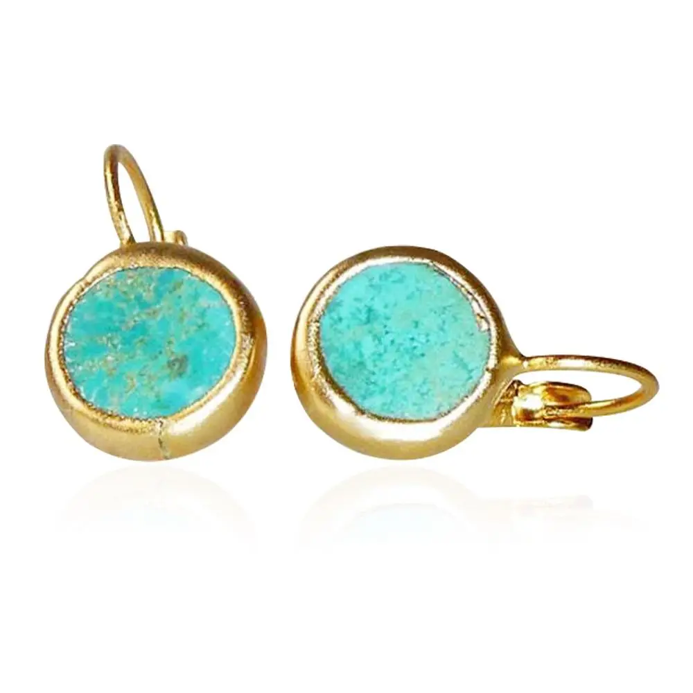 Минималистичные серьги-гвоздики с изумрудными драгоценными камнями из сплава