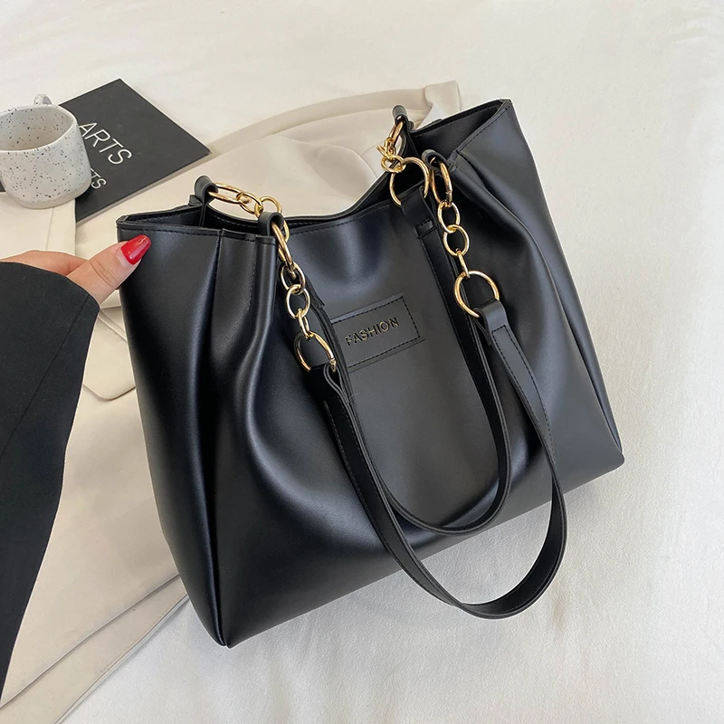 Большая сумка-шоппер из искусственной кожи для женщин винтажный дизайнерский