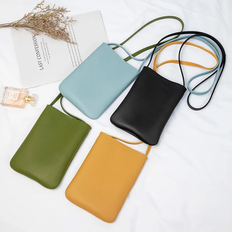 

Crossbody Bags for Women 2022 Fashion Simple Soft Surface Literary Casual One Shoulder Vertical Mobile Phone Bag