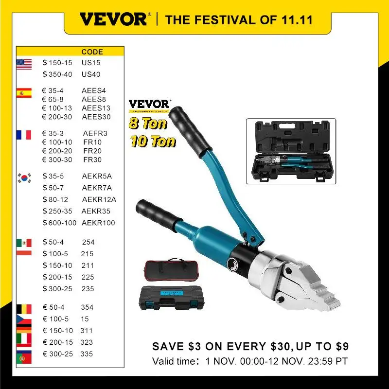 

VEVOR 8Ton 10Ton Hydraulic Spreader Integral Type Manual Separator YP-30 YP-55 Flange Wedge Splitter for Expand and Separate