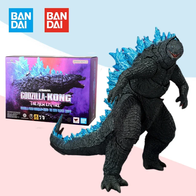 Фото Bandai Original S.H.MonsterArts SHM GODZILLA KONG THE NEW EMPIRE 2024, полный комплект аниме-моделей, готовая игрушка в подарок для ребенка №1