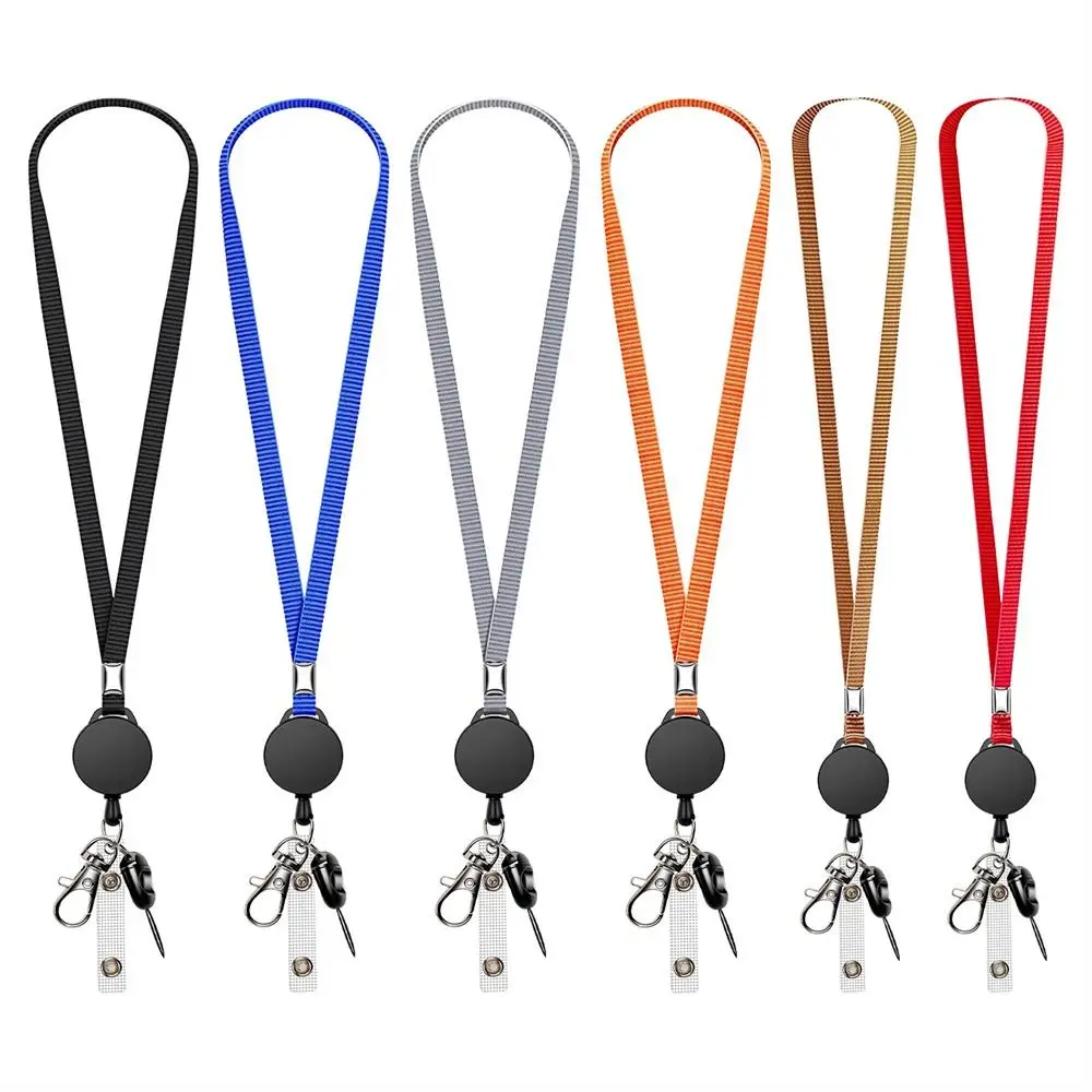 

Neck Strap Key Chain Lanyard Card Holder Badge Reel Anti-lost Lanyard Phone Key Ring ID Name Card Nurse Retractable Badge Holder