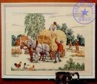 14ct 16ct18ct 25ct free delivery top quality popular counted cross stitch kit wagon harvest season wheat straw