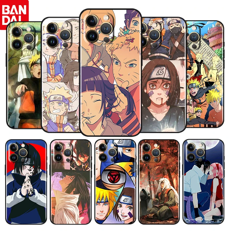 

Hot Anime NARUTO For Apple iPhone 13 12 11 Pro Max Mini XS Max X XR 6 7 8 Plus 5S SE2020 Soft Black Phone Case Fundas Coque Capa