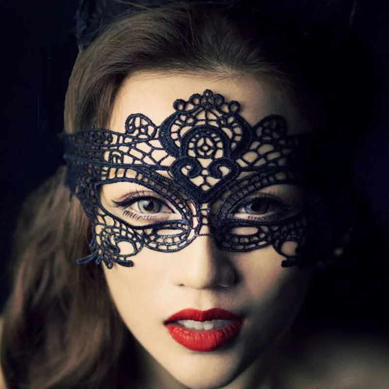 

Lace Blindfolds Black Queen Masquerade Princess Party Annual Party Beauty Masks Half Face Eyewear Blindfolds