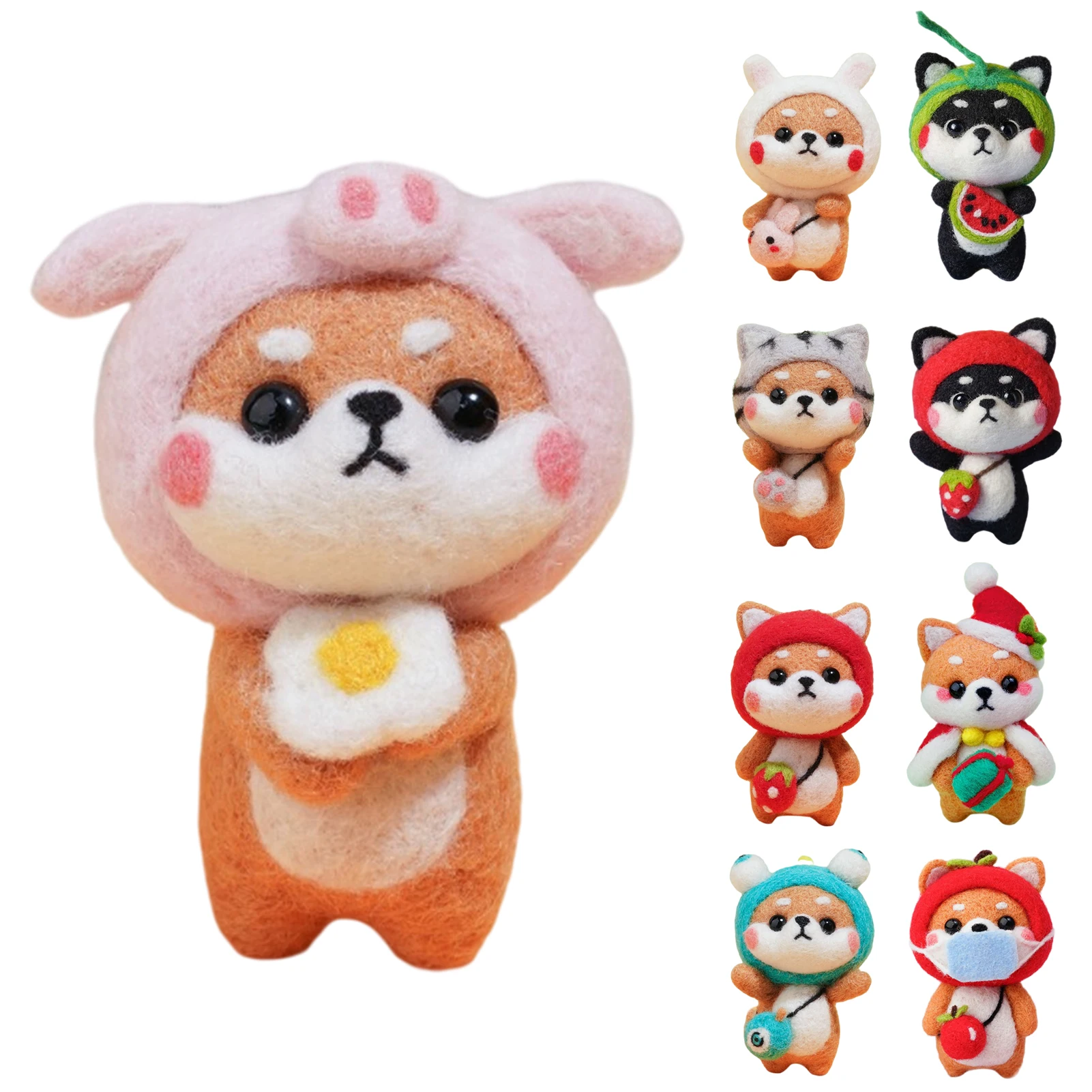 

Набор для валяния иглой Сиба-ину, шерстяные принадлежности для валяния, игольчатый валяющий стартовый набор для рождества, Детские поделки ...