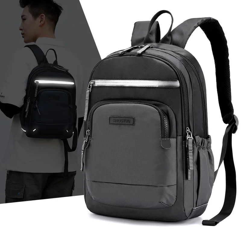 

Men Casual Backpack Multi-Function School Book Bag for College Student Unisex Waterproof Nylon Travel Outdoor Daypack Mochila