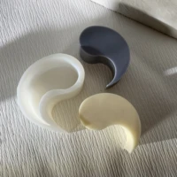 handmade diy silicone candle mold tai chi yin yang pattern plaster soap cement making material aromatherapy wax mould