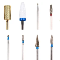 ceramic nail drill bits rotate burr milling cutter bits polishing grinding head manicure pedicure tools electric nail drill part