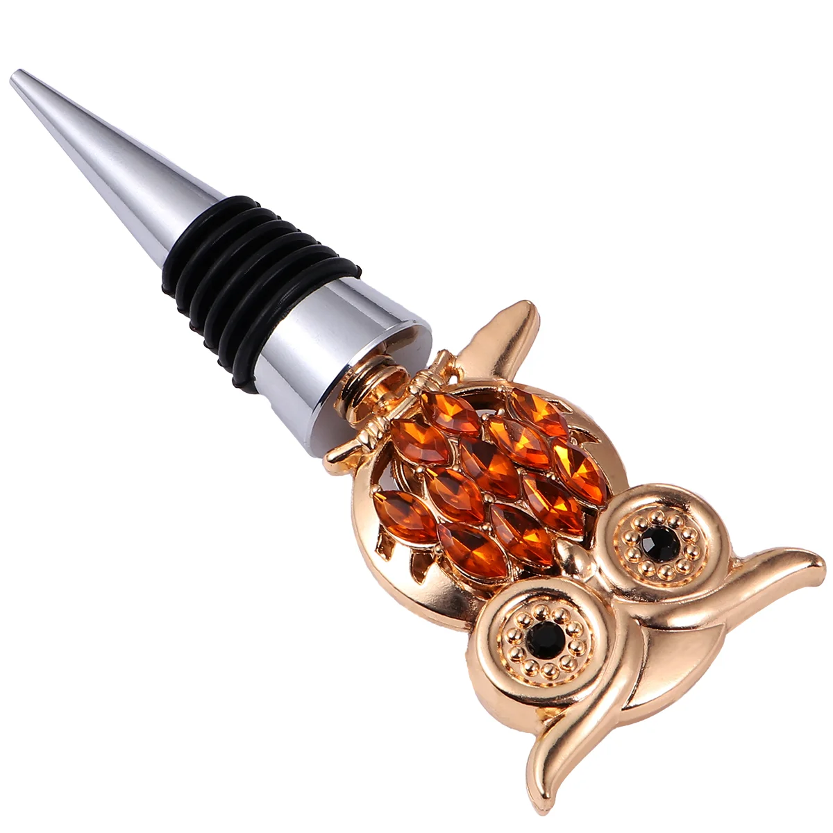 

1Pc Creative Owl Beverage Stoppers for Home Restaurant Bar (Golden, Silver)