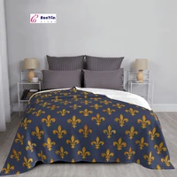 florence blanket fleece fleur de lis lily flower symbol flag ultra soft throw blanket for bedroom sofa bedspread