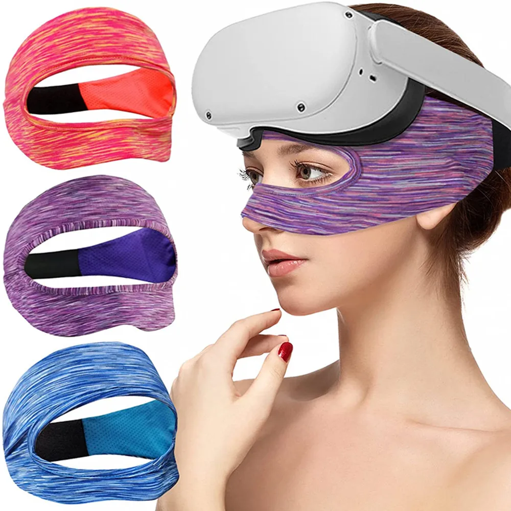 

For Meta Oculus Quest 2 Accessories VR Glasses Eye Mask Cover Breathable Sweat Band Virtual Reality Headset for Quest 2 HTC Vive
