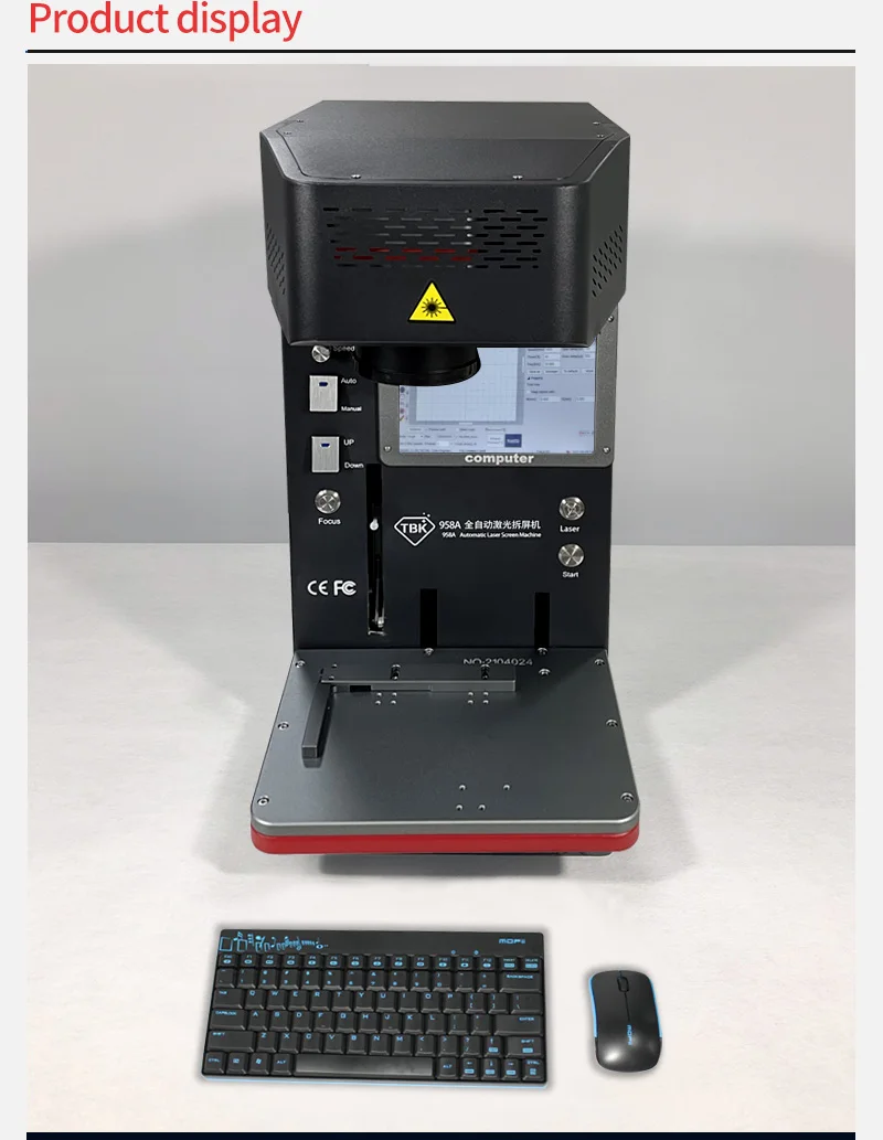 

TBK 958Z UV Laser Front Back Glass Removing Machine, LCD Frame Separator for Iphone with Laser Cutting Engraving Marking Printer