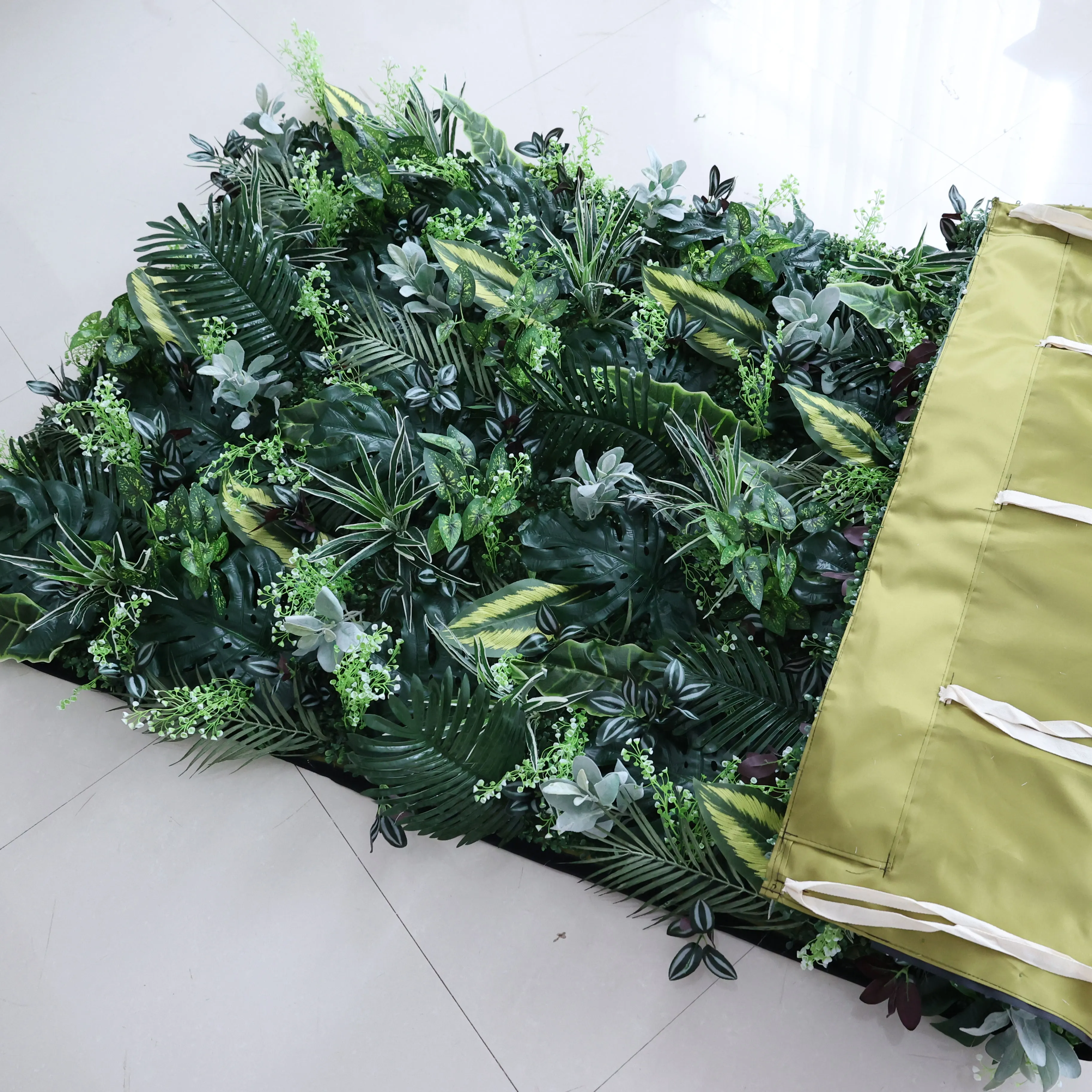 YuLiFlower на заказ зеленый рулон цветок настенная стойка высокое качество фон