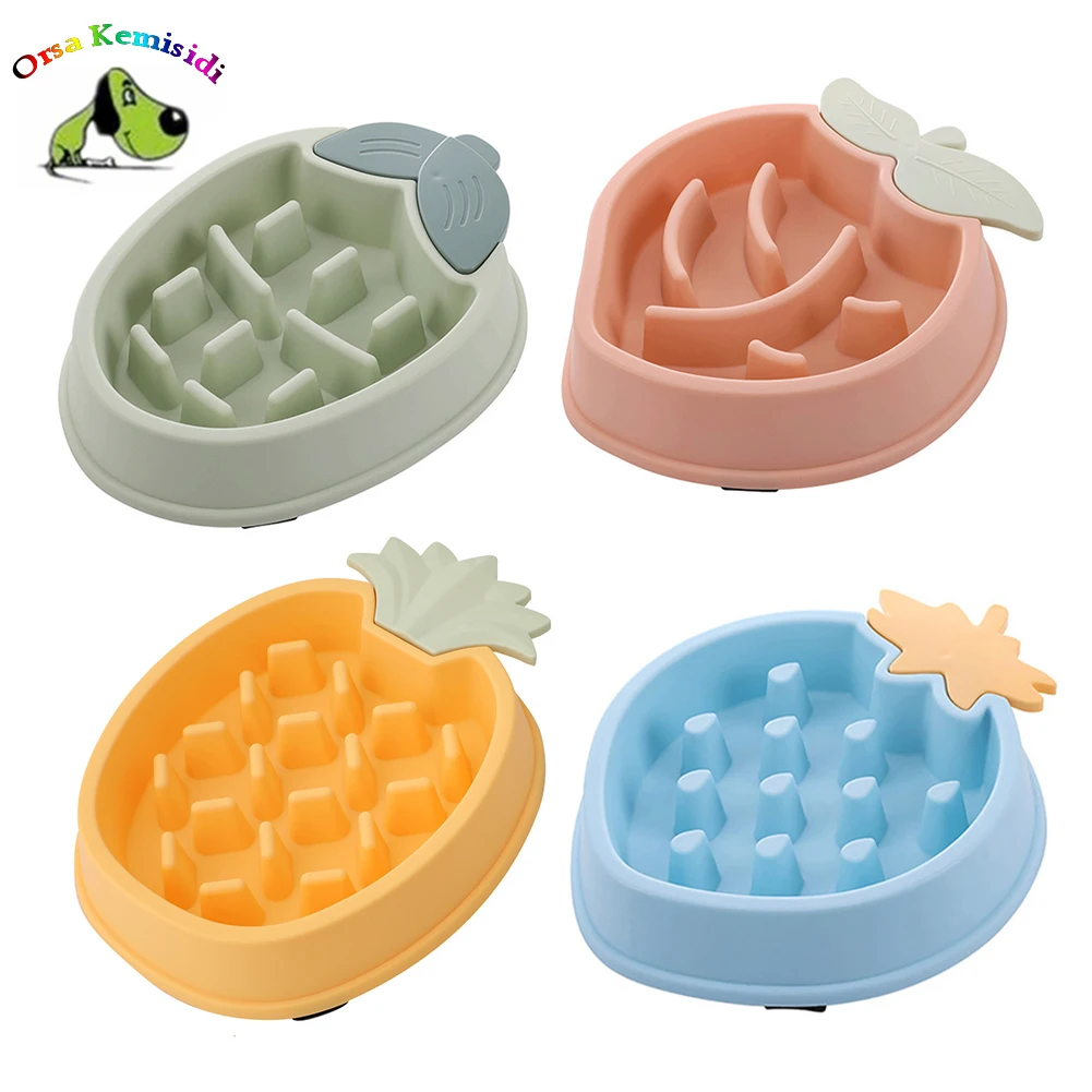 

Dog Slow Eating Feeder Non Slip Puzzle Bowl Anti-Gulping Pet Slower Food Feeding Dishes Interactive Bloat Stop Cat Puppy Bowls