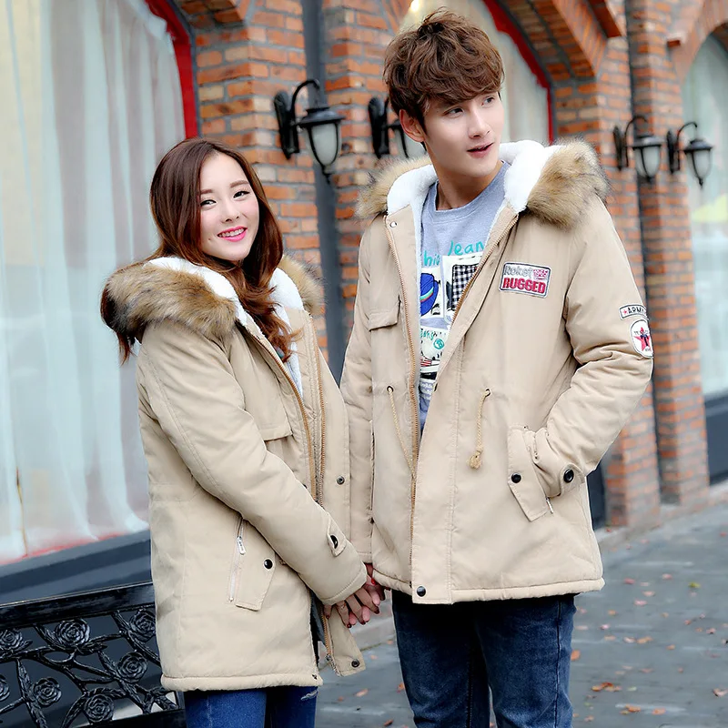 Winter Men's Fashion Wool Coats Thicken Lamb Cotton-padded Clothes  In Warm  Lapel Collar Snow Jackets