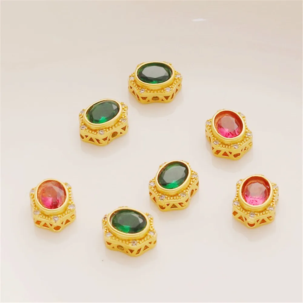 Позолоченные пустотелые бусины 18K с фотоэлементами гальваническое матовое