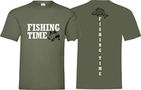 2 sides printed tees fishing time fish angling present hobbies gift top mens 100 cotton casual tshirts loose top size s 3xl