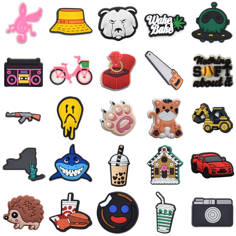 

Boy Gifts Decorations for Crocs Shoes Accessories Women Charm Men Shoe Charms Kids Packs Girl Wholesale Bulk Set Jeans Para Pins