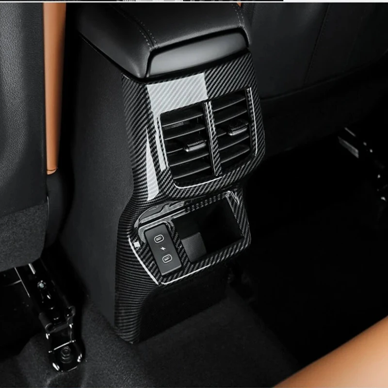 Для Kia Seltos 2019 2020 2021 22 23 24 ABS из углеродного волокна задняя крышка кондиционера