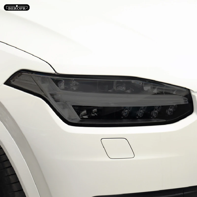 For Volvo XC90 2015 2016 2017 2018 2019 2020 Car Headlight Protective Tint Film Smoke Black Transparent TPU Light Sticker For Volvo XC90 2015 2016 2017 2018 2019 2020 Car Headlight Protective Tint Film Smoke Black Transparent TPU Light Sticker