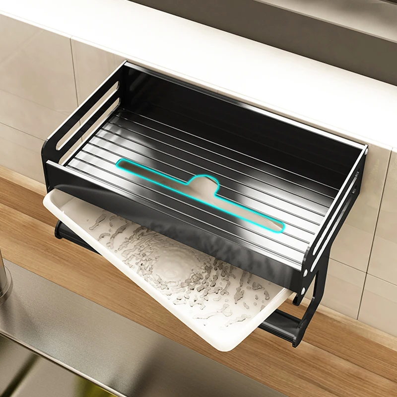 

Aluminum sponge support wall hanging kitchen sink caddie organizer sponge soap brush dish dishcloth bathroom towel