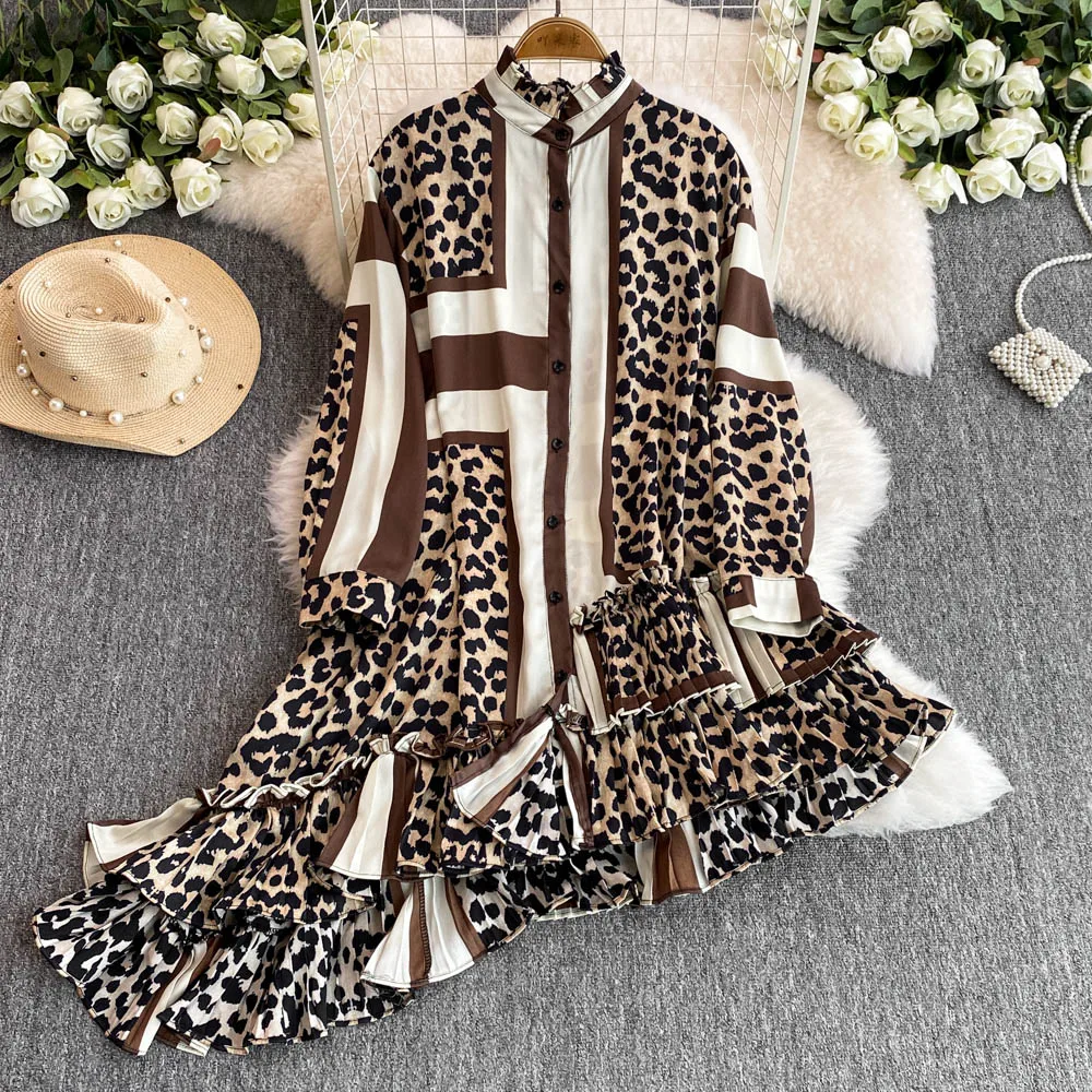 Женская Асимметричная рубашка элегантная повседневная Свободная в европейском