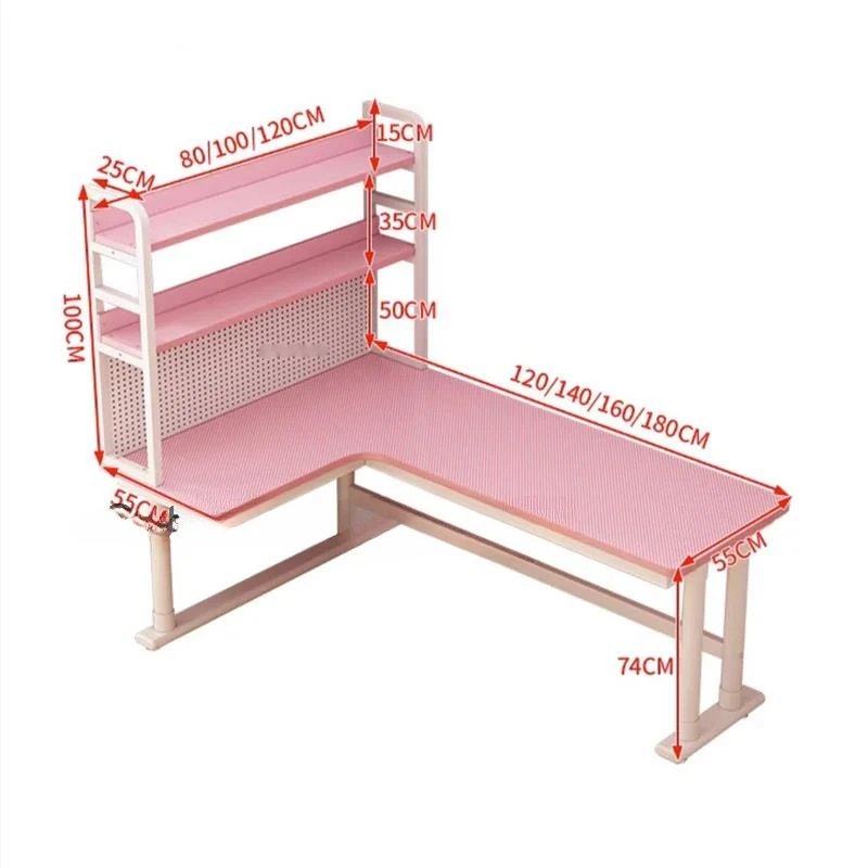 Угловой настольный компьютерный стол книжная полка интегрированная офисная