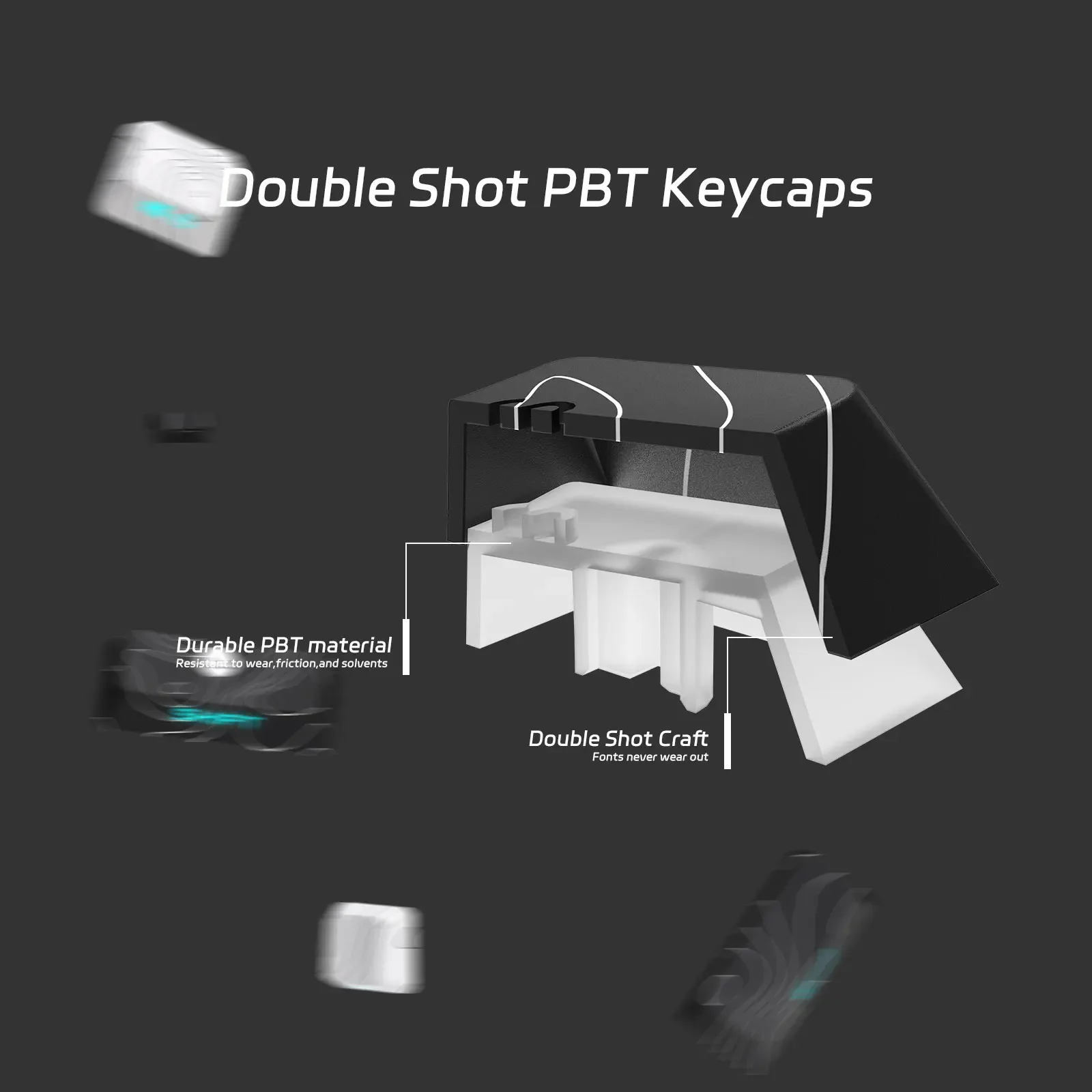 Колпачки для клавиш Double shot PBT колпачки с подсветкой клавиатуры красящим профилем