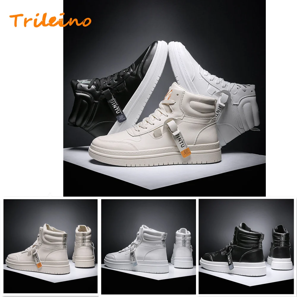 Spring Men's Skateboarding Shoes Breathable Messi Shoes High-top Plush Casual Sports Outdoor Sneakers Keep Warm Chaussure Homme