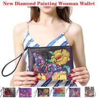 diy diamond painting wristlet wallet women clutch storage bag special shaped diamond embroidery cosmetic bag handmade creft gift